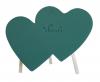 SERCE PODWÓJNE styrodur na stopce / Double heart on polystyrene on the wooden stand / Doppelherz Polystyrol-Basis mit Holzständer / ДвобнъѦ сердца с подставкоб 